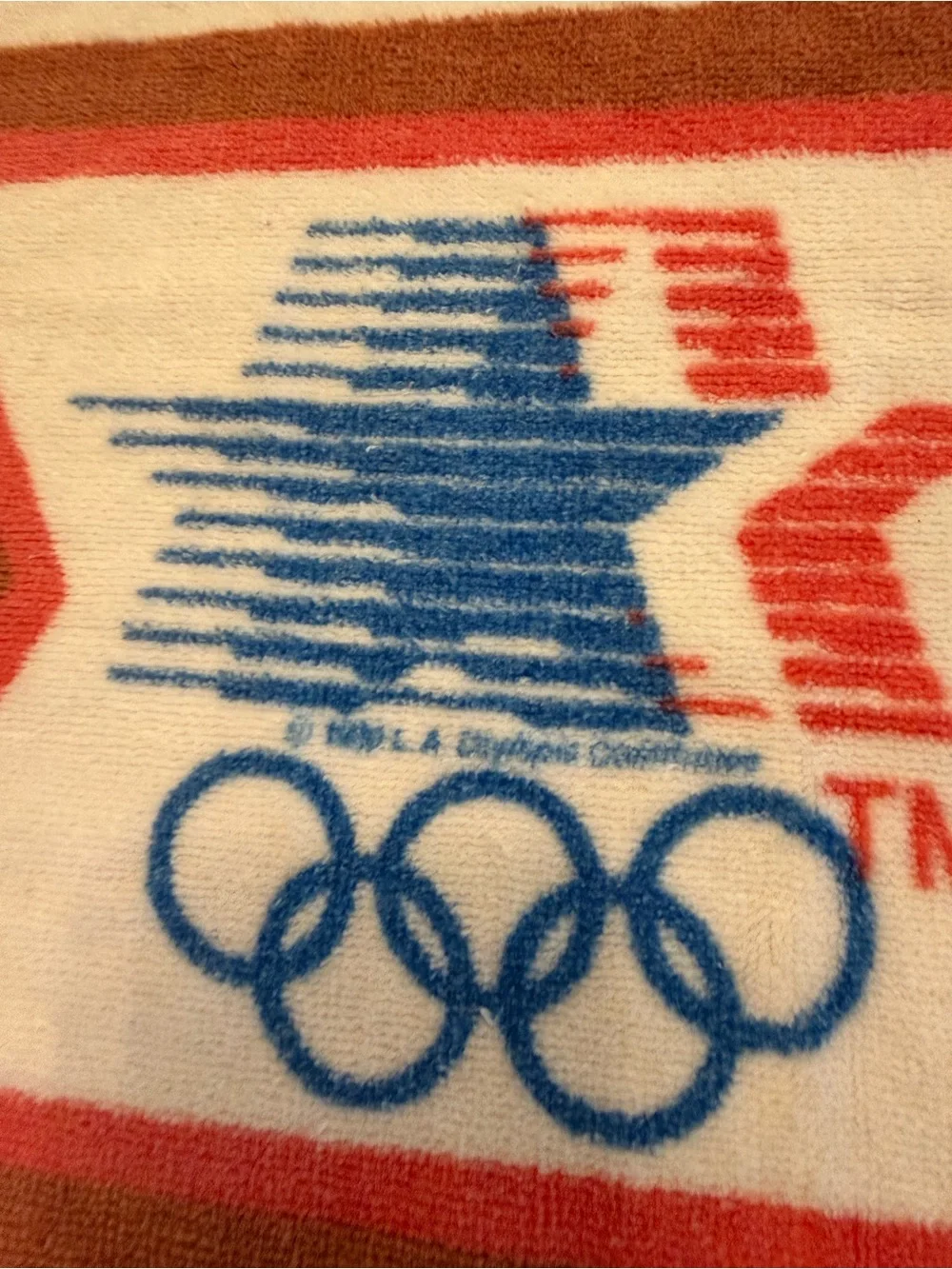 Vintage 1984 Los Angeles Summer Olympics Snickers Collectible Beach Towel